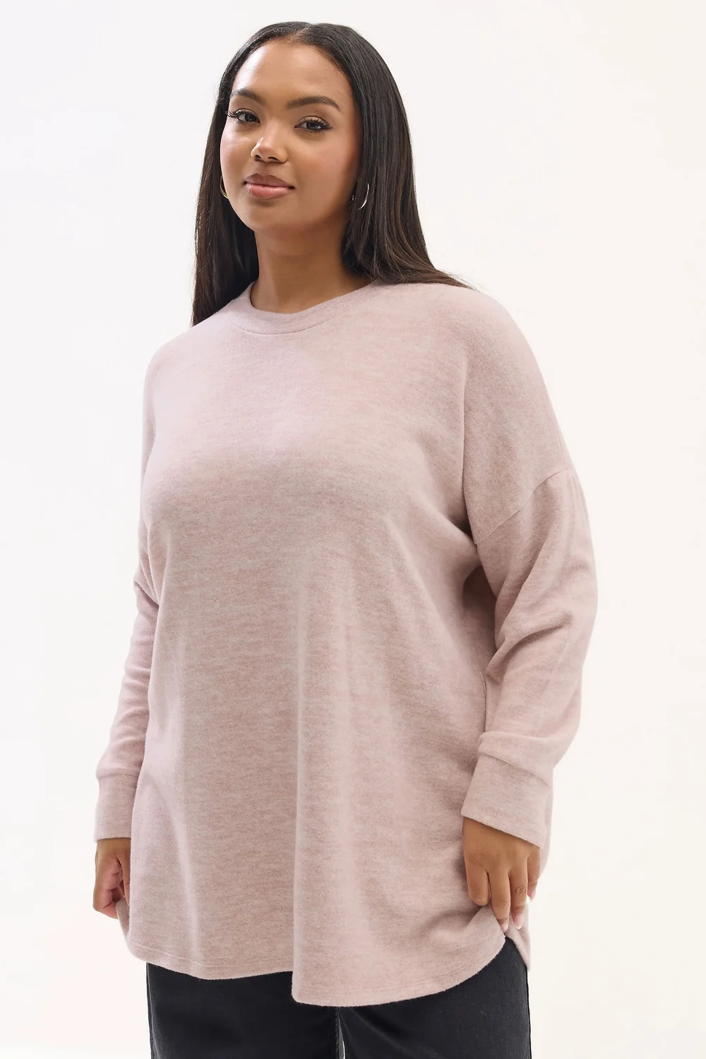 Yours Curve Light Pink Soft Touch Jumper - Size 22-24 Image 1