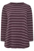 Yours Curve Purple & Cream Striped Swing Top - Size 22-24 Image 5