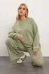 Yours Curve Light Khaki Green Sweatshirt - Size 20 Image 1