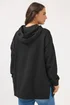 Yours Curve Black 'Weekend Hoodie' Slogan Hoodie - Size 18 Image 3