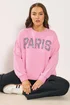 Yours Curve Pink Leopard Print 'Paris' Sweatshirt - Size 18 Image 2