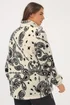Yours Curve Ivory White Paisley Zip Through Fleece Jacket - 20 Image 4