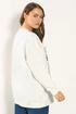 Yours Curve White 'Paris Flower Market' Floral Sweatshirt - Size 18 Image 3