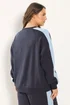 Yours Curve Navy Blue 'NYC' Side Stripe Sweatshirt - Size 16 Image 5