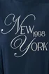 Yours Curve Navy Blue Embroidered 'New York' Slogan Sweatshirt - Size 22-24 Image 4