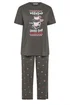 Yours Curve Brown 'Weekend Coffee Club' Wide Leg Pyjama Set - Size 18-20 Image 5