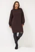 Yours Curve Chocolate Brown Sweatshirt Dress - 26-28 Image 1