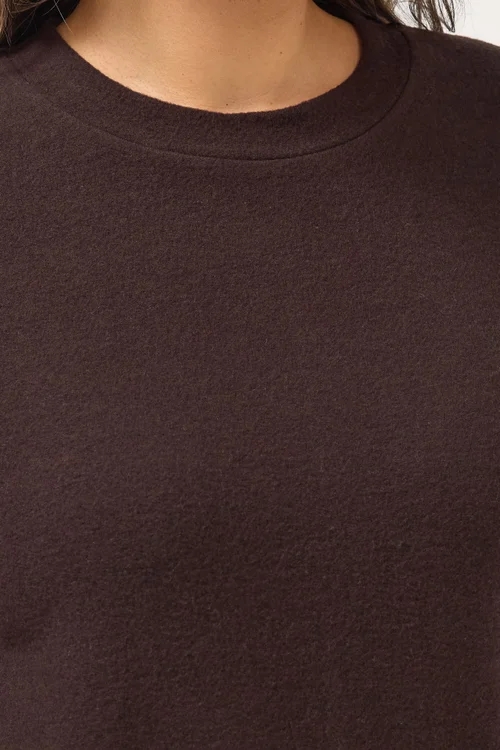 Yours Curve Chocolate Brown Sweatshirt Dress - 26-28 Image 4