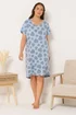 Yours Curve Light Blue Heart Nightdress - Size 26-28 Image 1