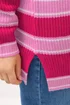 Yours Curve Pink Stripe Drop Shoulder Jumper - Size 26-28 Image 4