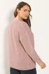 Yours Curve Light Pink Waffle Knit Jumper - Size 18-20 Image 4