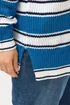 Yours Curve Blue Stripe Knitted Jumper - Size 18-20 Image 4