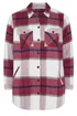 Yours Curve Red & White Check Shacket - 30-32 Image 5