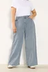Yours Curve Blue Palazzo Leg Jeans - Size 26 Image 1