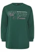Yours Curve Green 'New York Fifth Avenue' Long Sleeve T-Shirt - Size 18 Image 5