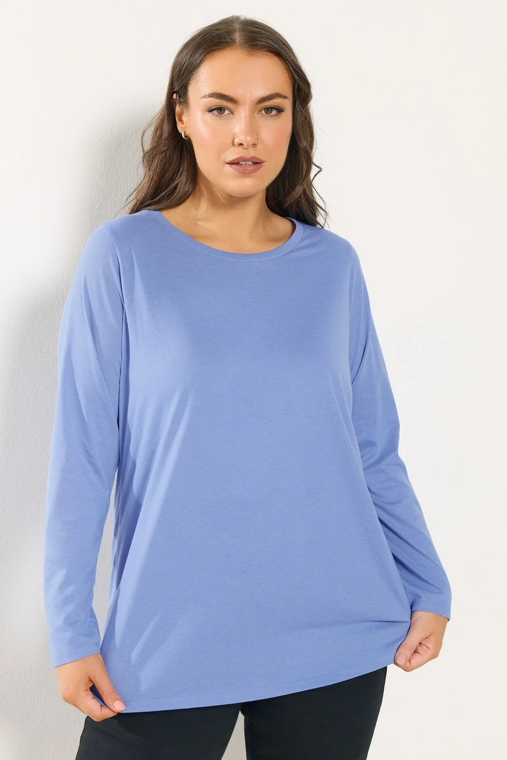 Yours 3 Pack Curve Green & Blue Long Sleeve T-Shirts - Size 34-36 Image 2