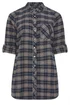Yours Curve Navy Blue Check Boyfriend Shirt - Size 22-24 Image 5
