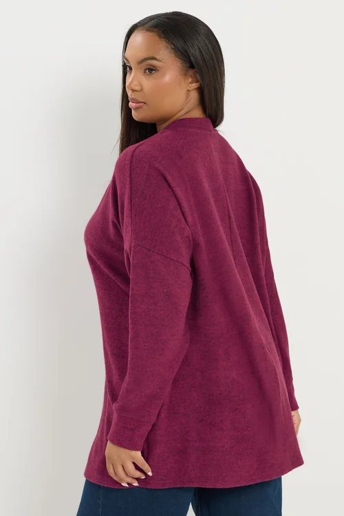 Yours Curve Dark Pink Soft Touch Jumper - Size 14 Image 3