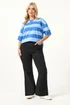 Yours Curve Black Flare Stretch Jeans - 20 Image 2