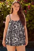 Yours Curve Black Spot Print Tankini Top - Size 18 Image 1