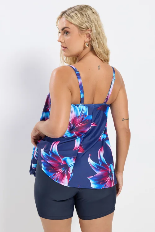 Yours Curve Navy Blue Swim Shorts - Size 26 Image 4