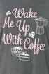 Yours 2 Pack Curve Grey 'Wake Me Up With Coffee' Nightdresses - Size 26-28 Image 5