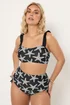 Yours Curve Black Starfish Print Bikini Top - 22 Image 2
