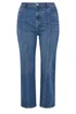 Yours Curve Blue Front Seam Wide Leg Jeans - Size 30-32 Image 5