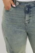 Yours Curve Blue Seam Detail Wide Leg Jeans - Size 26 Image 5