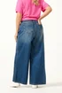 Yours Curve Blue Palazzo Front Seam Wide Leg Jeans - 16 Image 3