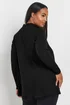 Yours Curve Black Ribbed Quarter Zip Top - Size 14 Image 3