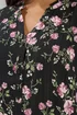 Yours Curve Black Floral Notch Neck Blouse - Size 26-28 Image 4