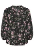 Yours Curve Black Floral Notch Neck Blouse - Size 26-28 Image 5