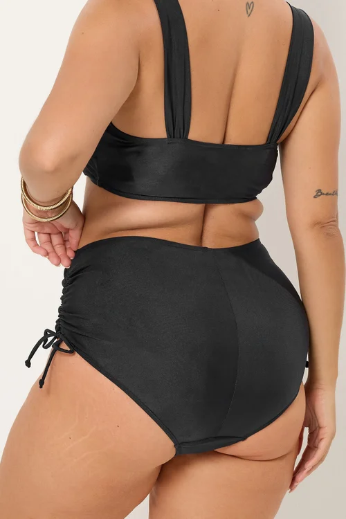 Yours Curve Navy Blue Super High Waisted Tummy Control Bikini Briefs - 14 Image 4