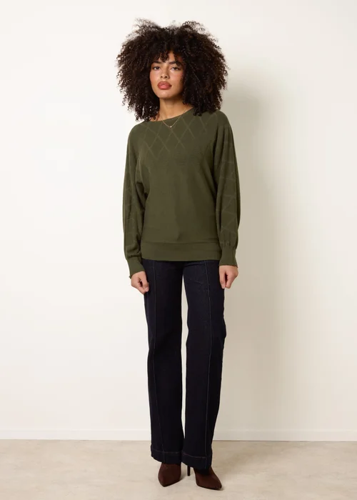 Blue Vanilla Khaki Patterned Jumper - Large/Extra Large Image 2