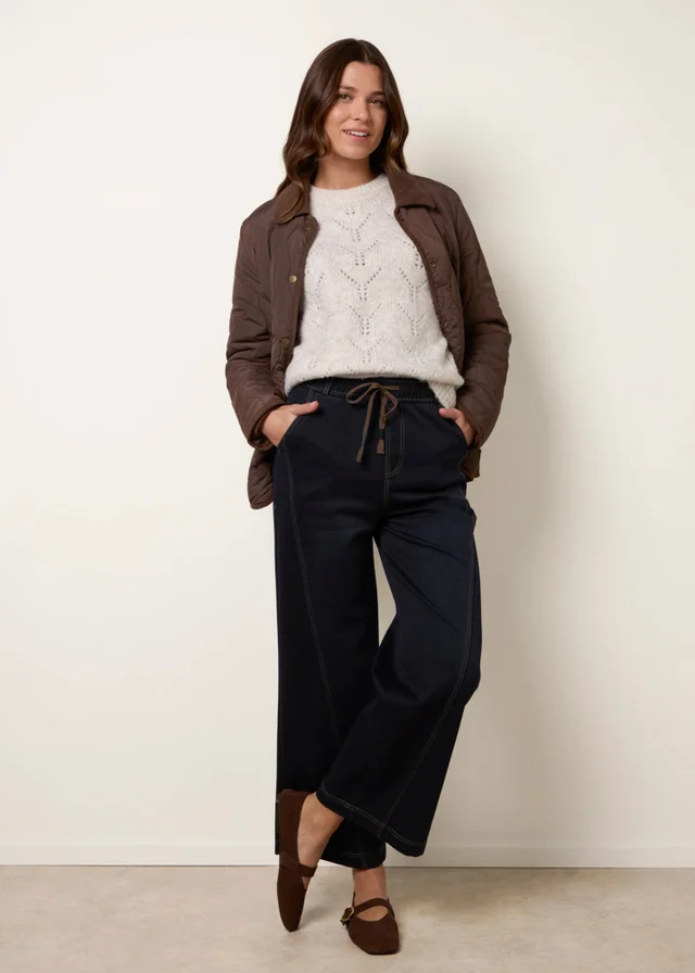 Blue Vanilla Navy Seam Detail Jeans