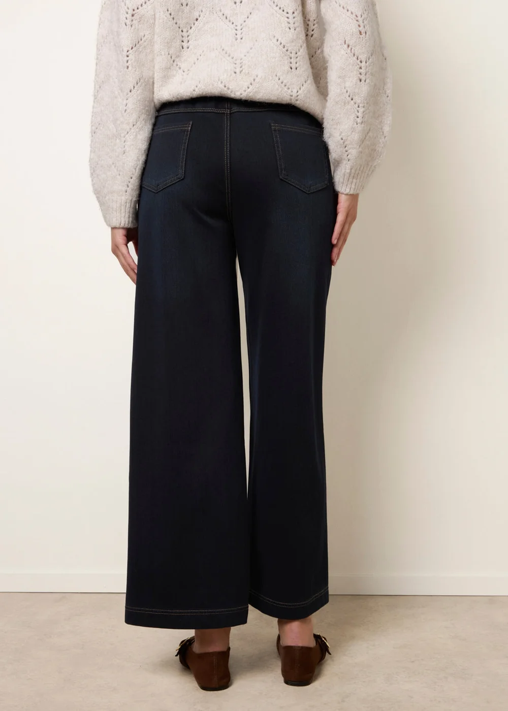 Blue Vanilla Navy Seam Detail Jeans - Medium Image 4