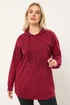 Yours Curve Red Embroidered 'New York' Hoodie - Size 18 Image 1