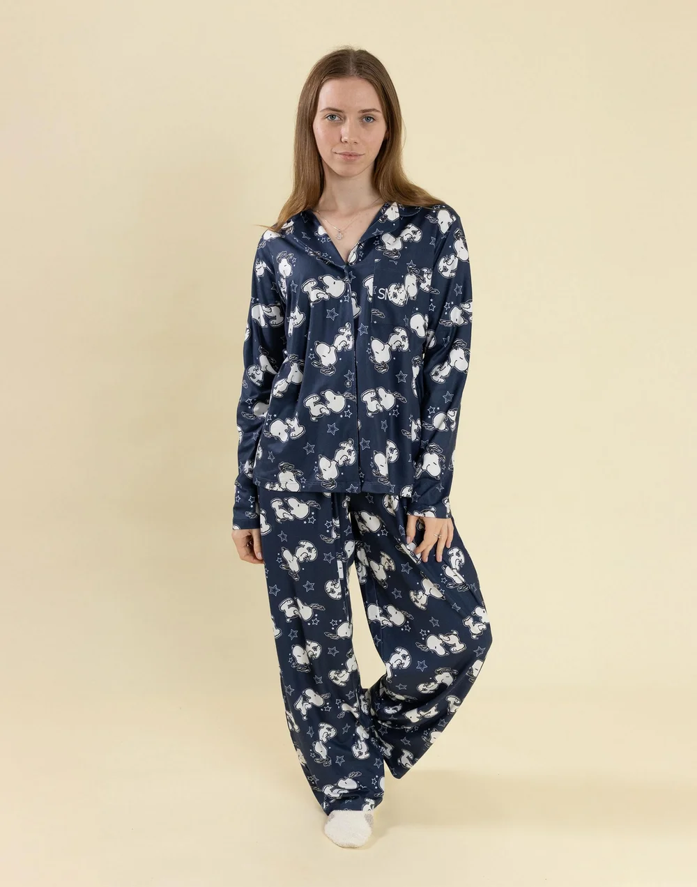 Vanilla Underground Peanuts Snoopy Navy Long Pyjama Set - XXL Image 2