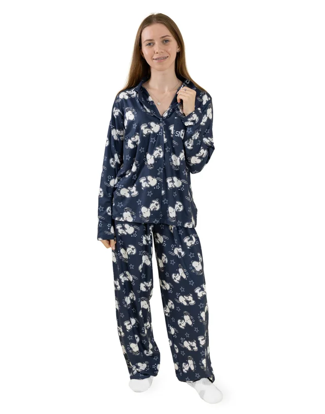 Vanilla Underground Peanuts Snoopy Navy Long Pyjama Set