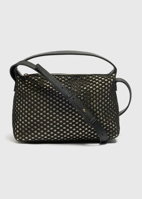 Black Straw Camera Bag - One Size Image 3