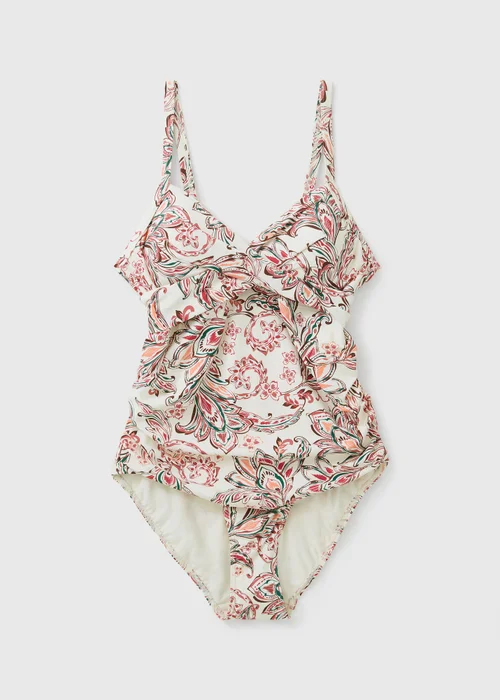 White Paisley Shapewear Swimsuit - 24 Image 3
