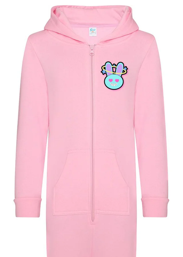 Ada & Ted Brands In K-Pop Good Vibes Girls Pink Graphic Onesie (5-13 Years)