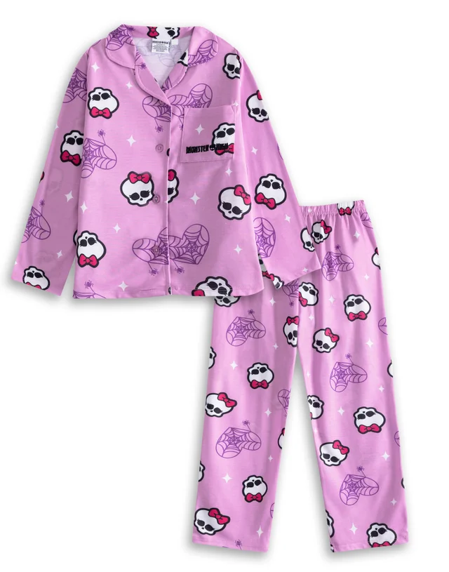 Vanilla Underground Monster High Kids Pink Pyjamas (4-14yrs)