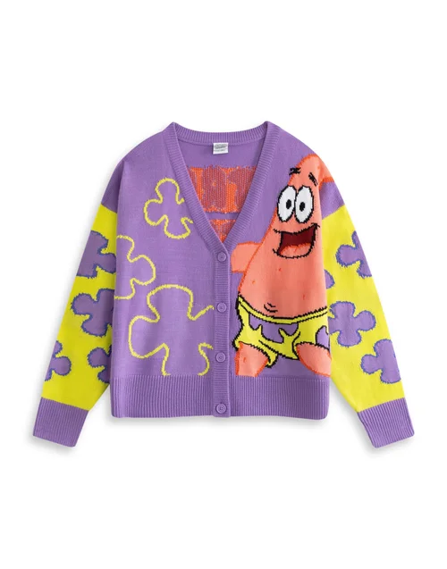 Vanilla Underground SpongeBob SquarePants Purple Cardigan - Small Image 1