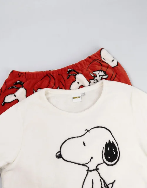 Vanilla Underground Snoopy Cream Pyjamas - Extra Large Image 4
