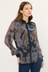 Star By Julien Macdonald Black Paisley Print Shirt - Size 10 Image 2