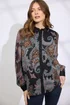 Star By Julien Macdonald Black Paisley Print Shirt - Size 10 Image 1