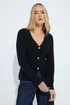 Long Tall Sally Black Button Cardigan - Size 22-24 Image 1