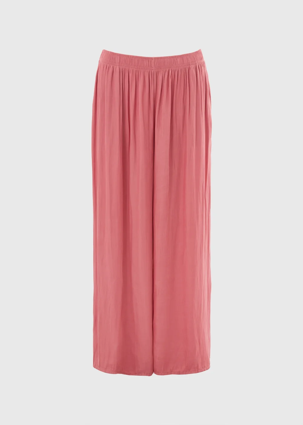 Pink Satin Wide Leg Co Ord Trousers - 8 R Image 4